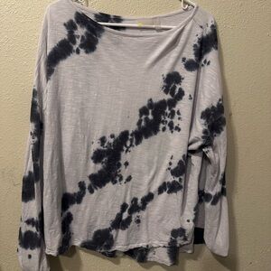 Zella Black and Gray Tie-Dye Sweatshirt